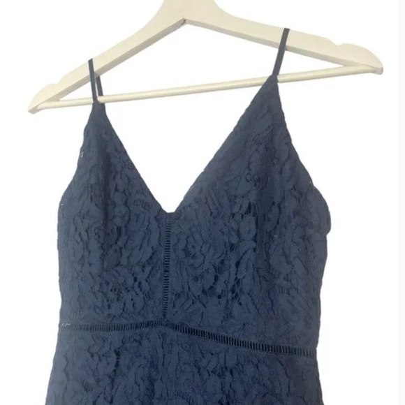 ASTR The Label Lattice Inset Lace Spaghetti Strap Party Event Dress Size M - Picture 4 of 10